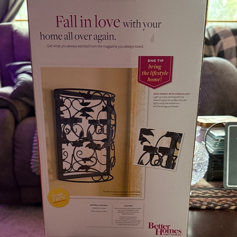 Better Homes and Gardens Black Vine Tealight Holder - Picture 2 of 3